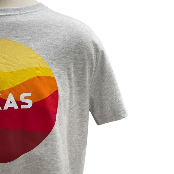 State Of Mine Texas T-Shirt XXL Gray Sunset Graphic Casual Retro Sporty Summer - Picture 4 of 8